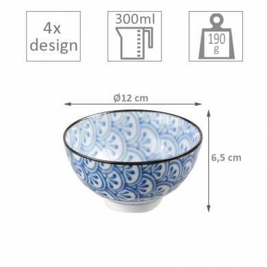 Mixed Bowls Kristal 4 Rice Bowl Set at Tokyo Design Studio (picture 6 of 6)