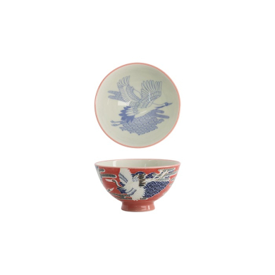 Rice Bowl Kawaii Crane Red, Porcelain, 300 ml