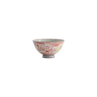 Rice Bowl Kawaii Carp Red, Porcelain, 300 ml, Item No. 20980