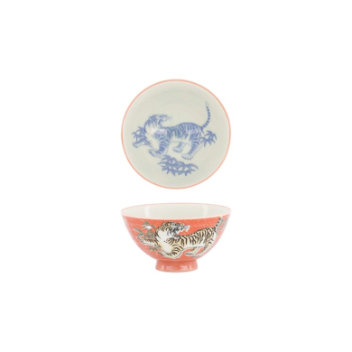 Rice Bowl Kawaii Tiger Red, Porcelain, 300 ml