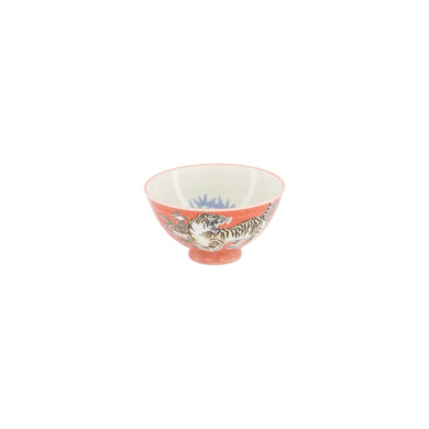 Rice Bowl Kawaii Tiger Red, Porcelain, 300 ml, Item No. 20982