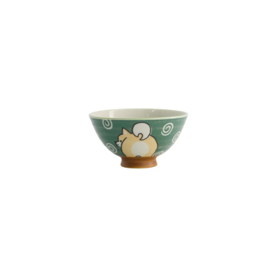 Reisschale Kawaii Shiba-Dog Grün, Porzellan, 350 ml, Art.-Nr. 20985