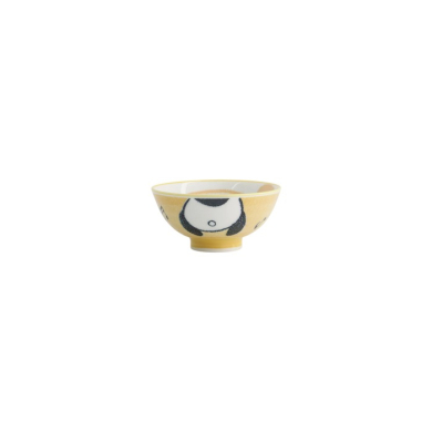 Rice Bowl Kawaii Panda Yellow, Porcelain, Ø 10.5 cm, Item No. 21001