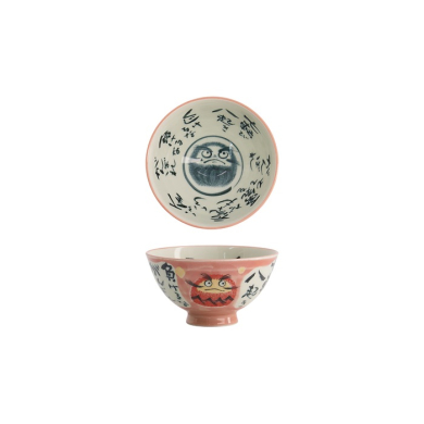 Rice Bowl Kawaii Daruma Pink, Porcelain, &Oslash; 11.5 cm