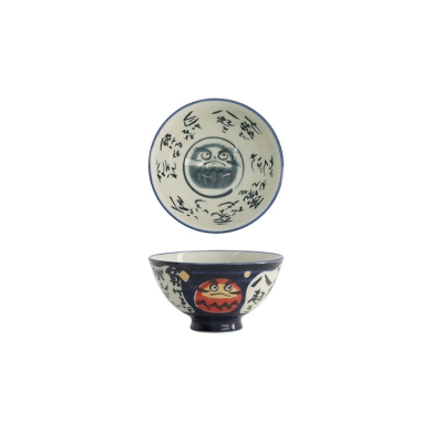 Rice Bowl Kawaii Daruma Blue, Porcelain, 300 ml