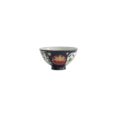 Rice Bowl Kawaii Daruma Blue, Porcelain, 300 ml, Item No. 21008