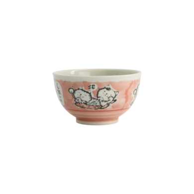Rice Bowl Kawaii Cat Pink, Porcelain, 600 ml, Item No. 21026