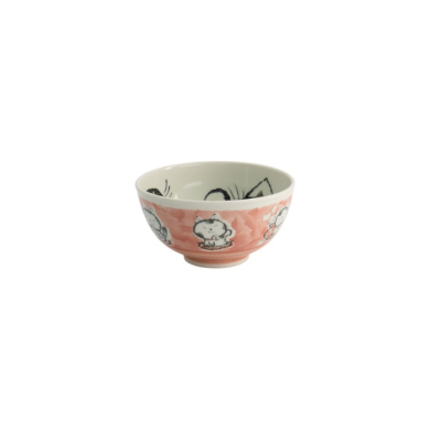 Rice Bowl Kawaii Cat Pink, Porcelain, 400 ml, Item No. 21028