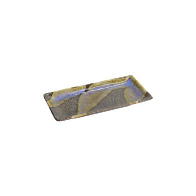 Sushi-Platte Aurora Blue Schwarz, Porzellan, 19,5 × 9,5 × 2,5 cm, Art.-Nr. 21068