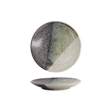 Plate Oboro Yamakage Black, Brown, White, Stoneware, &Oslash; 16.7 cm