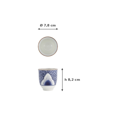 Mug Lily Flower Blue, Porcelain, 250 ml, Item No. 21147