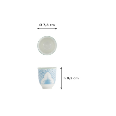 Mug Lily Flower Light Blue, Porcelain, 250 ml, Item No. 21149