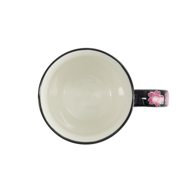 TDS, Kawaii Flower Mug W/Giftbox, Black, Ø 8.5x10.2cm 300ml , Item No. 21175