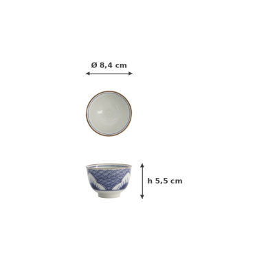 Cup Lily Flower Blue, Porcelain, 150 ml, Item No. 21194