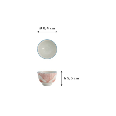 Tasse Lily Flower Rot, Porzellan, 150 ml, Art.-Nr. 21195