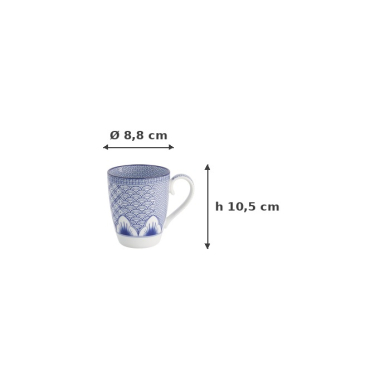 Tasse Lily Flower Blau, Porzellan, 350 ml, Art.-Nr. 21198