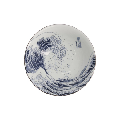 Ramen Bowl Hokusai Blue, White, Porcelain, Ø 21 cm, Item No. 21208