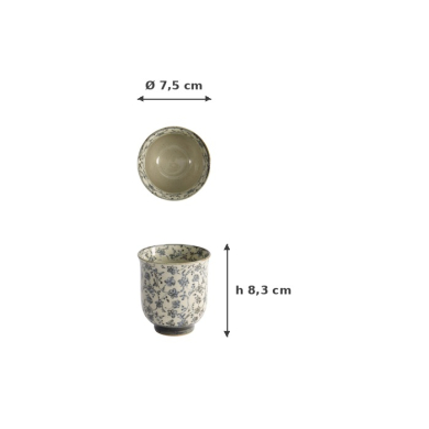 Tea Cup Sometsuke, Porcelain, 200 ml, Item No. 21262