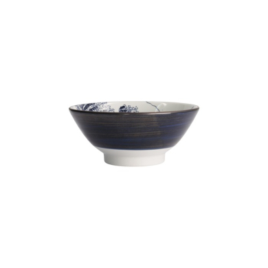 Ramen Bowl Hokusai Blue, White, Porcelain, Ø 17 cm, Item No. 21329