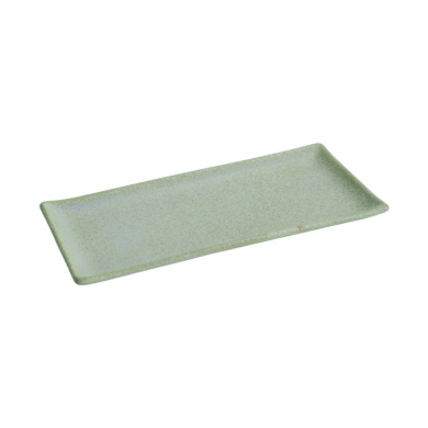 Servierplatte Vert Sauge Grün, Porzellan, 28,5 × 12,5 cm, Art.-Nr. 21353