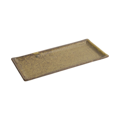 Sushi Plate Iga Irabo Brown, Porcelain, 28.5 × 12.5 cm, Item No. 21357