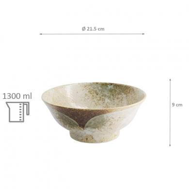 Yukishino White/Brown Noodle Bowl  at Tokyo Design Studio (picture 6 of 6)