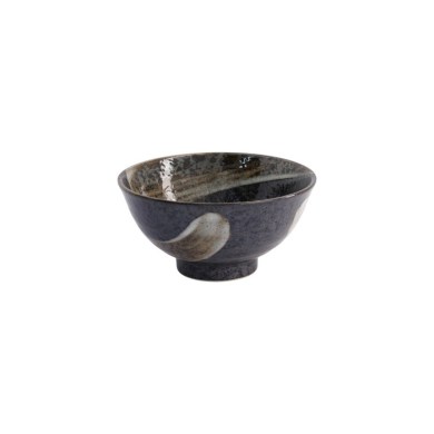 Rice Bowl Arahake Black, Brown, Stoneware, 600 ml, Item No. 21428