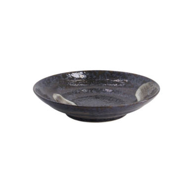 Tiefer Teller Arahake Schwarz/Braun, Steinzeug, Ø 23 cm, Art.-Nr. 21429