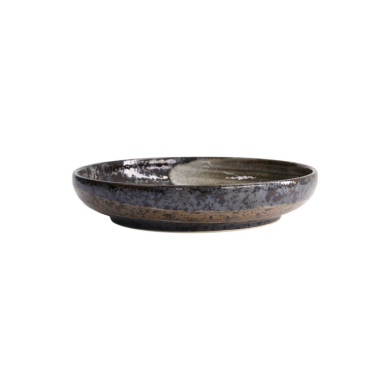 Pastateller Arahake Schwarz/Braun, Steinzeug, Ø 22 cm, 650 ml, Art.-Nr. 21436