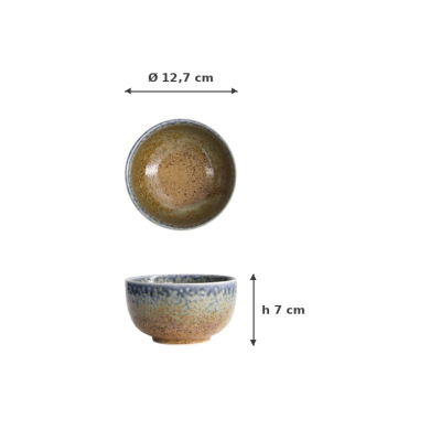 Tayo Bowl Mino Yaki Reef Blue, Ceramic, 550 ml, Item No. 21582