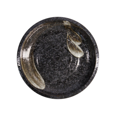 Plate Arahake Black, Brown, Stoneware, Ø 24.8 cm, Item No. 21614