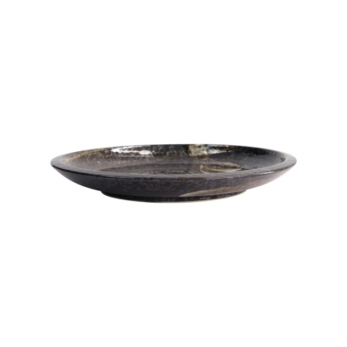 Plate Arahake Black, Brown, Stoneware, Ø 24.8 cm, Item No. 21614