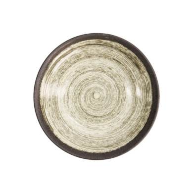 Deep Plate Asashio Dark Brown, Beige, Stoneware, Ø 23 cm, Item No. 21631