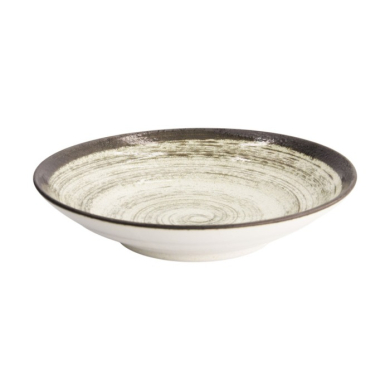 Tiefer Teller Asashio Dunkelbraun/Beige, Steinzeug, Ø 29 cm, Art.-Nr. 21632