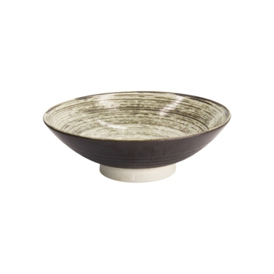 Schale Asashio Dunkelbraun/Beige, Steinzeug, Ø 24 cm, Art.-Nr. 21637