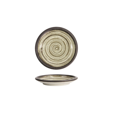 Plate Asashio Dark Brown, Beige, Stoneware, &Oslash; 14 cm