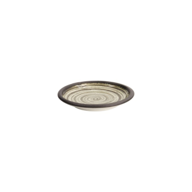 Plate Asashio Dark Brown, Beige, Stoneware, Ø 14 cm, Item No. 21640