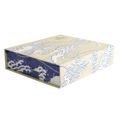 Sushi Set Kawaii Hokusai Blue, White, 6pcs, Porcelain, Item No. 21679