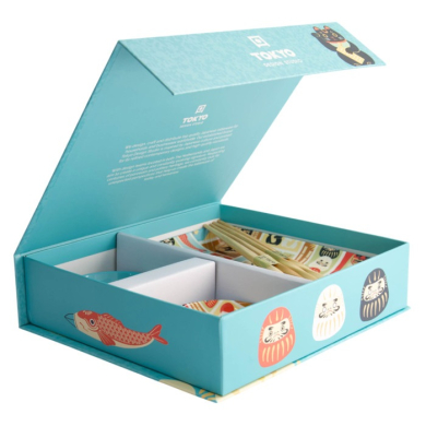 Sushi-Set Kawaii Japan Blau/Wei&szlig;, 6-tlg., Porzellan