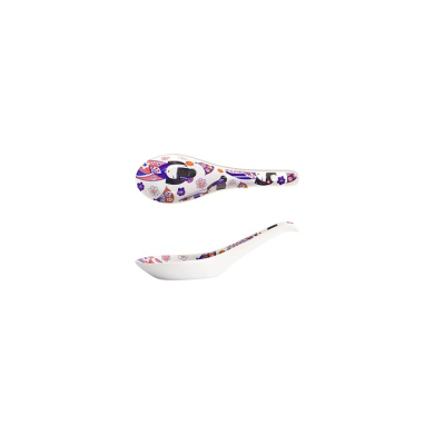 Soup Spoon Kawaii Maiko Purple, Porcelain, 13.8 cm