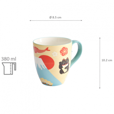 Ø 8.5x10.2cm 380ml  Kawaii Japan-B  Mug W/Giftbox at Tokyo Design Studio (picture 5 of 5)