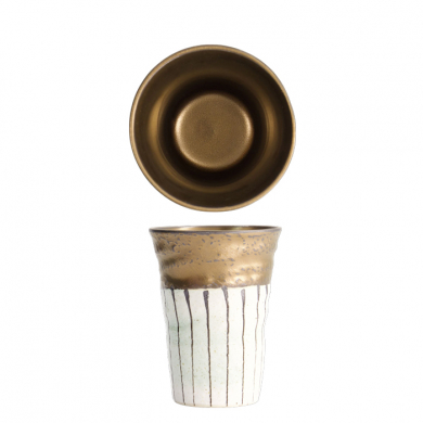 Black Gold with White Stripe Tea cup at Tokyo Design Studio (picture 1 of 5)