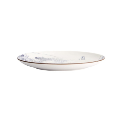 Plate Hokusai Nami Blue, White, Porcelain, Ø 25.2 cm, Item No. 21891