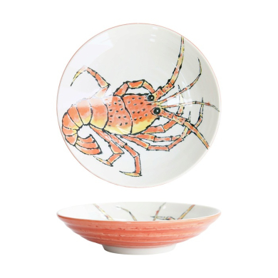 Tiefer Teller Seafood Hummer Rot, Porzellan, &Oslash; 21,7 cm, 900 ml