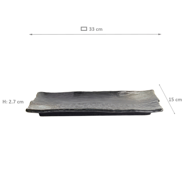 TDS, Groß Plate, Schwarz, 33x15x2.7cm, Art.-Nr. 21996