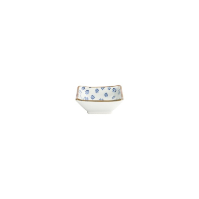 Square Sauce Bowl Japan Flower Mizu, Porcelain, 8.5 × 8.5 × 3 cm, Item No. 22008