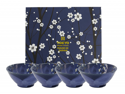 Blue Sakura 4 Bowls Set at Tokyo Design Studio (picture 1 of 5)