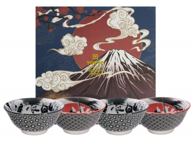 Mixed Bowls Samurai Ninja 4 Schalen Set bei Tokyo Design Studio (Bild 1 von 4)