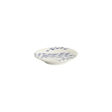 Teller Kawaii Fisch Blau/Weiß, Porzellan, Ø 13,7 cm, Art.-Nr. 22124