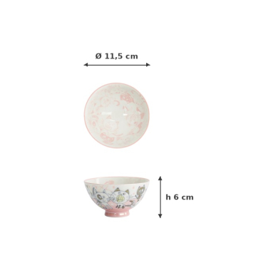Reisschale Kawaii Funny Cat Rosa, Porzellan, 300 ml, Art.-Nr. 22256
